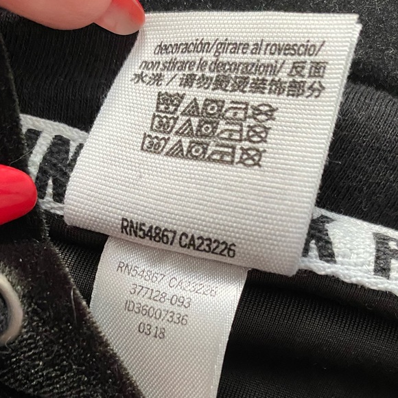 PINK VS Suede lined Hooded Sweater Pant Set Black XS - Picture 10 of 12